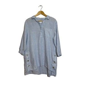 J.Jill Love Linen Tunic Striped Medium